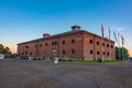 Sunset view of Savonlinna Riihisaari Museum in Finland