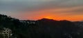 A sunset view from Shimla, Himachal Pradesh, India Royalty Free Stock Photo
