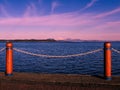 Sunset view at the shore in Sidney, Vancouver Island, British Co Royalty Free Stock Photo