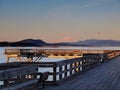 Sunset view at the shore in Sidney, Vancouver Island, British Co Royalty Free Stock Photo