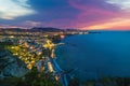 Sunset view of Sorrento, Italy Royalty Free Stock Photo