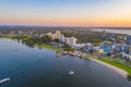 Sunset view of South Perth, Australia Royalty Free Stock Photo