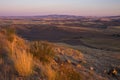 Sunset view from Steptoe Butte, Palouse Valley, eastern Washington State Royalty Free Stock Photo