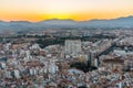 Sunset view of surburb Alicante in Spain