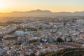 Sunset view of surburb Alicante in Spain