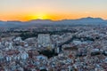 Sunset view of surburb Alicante in Spain