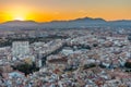 Sunset view of surburb Alicante in Spain