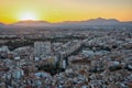 Sunset view of surburb Alicante in Spain