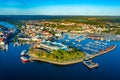 Sunset view of Swedish town Stromstad Royalty Free Stock Photo