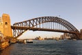 Sydney Harbour Bridge Opera House and Harbour Ferry, Australia Royalty Free Stock Photo