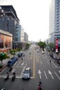 The sunset view of taipei street view Royalty Free Stock Photo