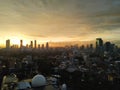 Sunset view from Taman Ismail marzuki Royalty Free Stock Photo
