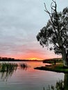 Tapoo Lagoon Sunset, Caurnamont, Murray Riverlands Royalty Free Stock Photo