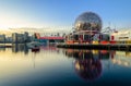 Sunset view of Telus World of Science in Vancouver, British Columbia, Canada Royalty Free Stock Photo