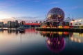 Sunset view of Telus World of Science in Vancouver, British Columbia, Canada Royalty Free Stock Photo