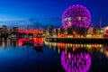 Sunset view of Telus World of Science in Vancouver, British Columbia, Canada Royalty Free Stock Photo