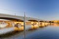 Sunset view of the Tempe Town Lake Rural Road Bridge