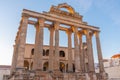 Sunset view of Temple of Diana in Merida, Spain.