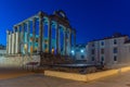 Sunset view of Temple of Diana in Merida, Spain.