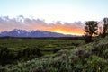 Sunset view from Teton Mountains WY
