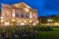 Sunset view of theatre in Baden Baden in Germany Royalty Free Stock Photo