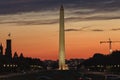 Sunset view to the National World War II Memorial in Washington DC Royalty Free Stock Photo