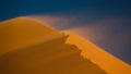 Sunset windy view to Tin Merzouga dune at Tassili nAjjer national park in Algeria Royalty Free Stock Photo