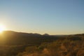 sunset view from the the top of Mount Sonder just outside of Alice Springs, West MacDonnel National Park, Australia Royalty Free Stock Photo