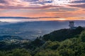 Sunset view towards San Francisco bay as seen from the summit of Mt Diablo Royalty Free Stock Photo