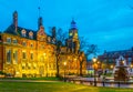 Sunset view of town hall in Leicester, England Royalty Free Stock Photo
