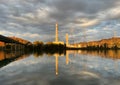 Sunset View of the TVA Bull Run Fossil Plant Royalty Free Stock Photo