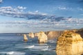 Sunset view of Twelve Apostles along Great Ocean Road, Australia Royalty Free Stock Photo