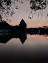 A sunset view of university of Indonesia at dawn Royalty Free Stock Photo