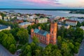 Sunset view of Vaasa Church or Trinity Church in Finland Royalty Free Stock Photo