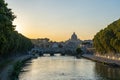 Sunset view of Vatican city in Rome, Italy Royalty Free Stock Photo