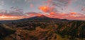Sunset view of Volcan de Colima in Mexico Royalty Free Stock Photo