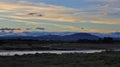 Sunset view from Waikuku Beach, New Zealand Royalty Free Stock Photo