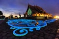 Sunset View of Wat Sirindhorn Wararam Phu Prao, Glow in the Dark Temple, Ubon Ratchathani, Thailand