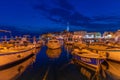 Sunset view of the waterfront of Rovinj in Croatia Royalty Free Stock Photo