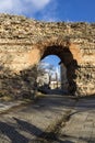 Sunset view of The Western gate of Roman city Diocletianopolis, town of Hisarya, Plovdiv Region, Bulgaria