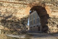 Sunset view of The Western gate of Roman city Diocletianopolis, town of Hisarya, Plovdiv Region, Bulgaria