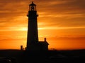 Sunset View at Yaquina Lighthouse Royalty Free Stock Photo