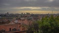 Sunset View on Zagreb Royalty Free Stock Photo
