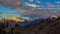 Sunset viewed from Duikar in Altit Hunza Royalty Free Stock Photo