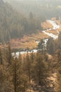 Sunset views of the Crooked River at Smith Rock State Park Royalty Free Stock Photo