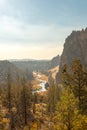 Sunset views of the Crooked River at Smith Rock State Park Royalty Free Stock Photo