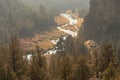 Sunset views of the Crooked River at Smith Rock State Park Royalty Free Stock Photo