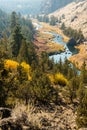 Sunset views of the Crooked River at Smith Rock State Park Royalty Free Stock Photo