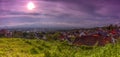 Sunset with views of Malang Java city of Indonesia Royalty Free Stock Photo