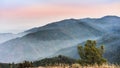 Panoramic sunset views in Santa Cruz mountains Royalty Free Stock Photo